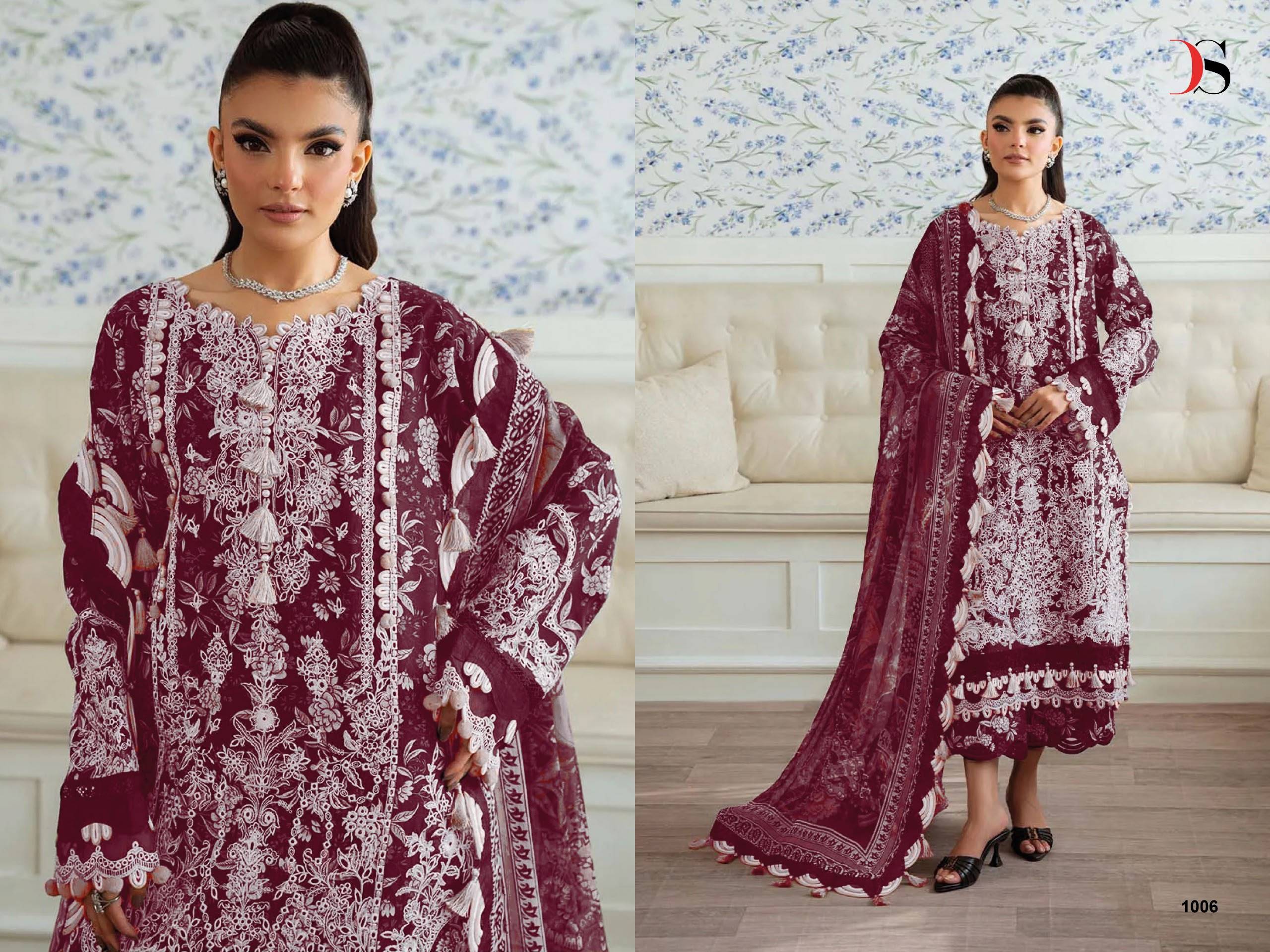 Jade Premium-5 BY DEEPSY SUITS 1001 To 1008 Series Indian Traditional casual wear Pakistani Pure Lawn dresses At Wholesale Price